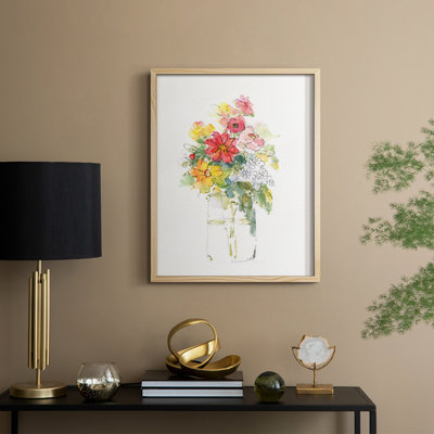 Summer Picks In Jar II Framed Print - Solid Wood