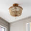 Norcott Solid Wood Semi Flush Mount-1231296464