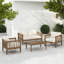 Ensemble modulaire d'extérieur 4 pièces avec table basse, causeuse et 2 fauteuils-788882107