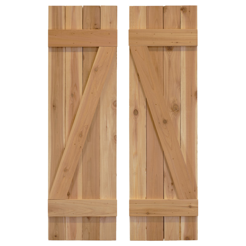 Volets extérieurs pour planche et lattes, Châtain, 42