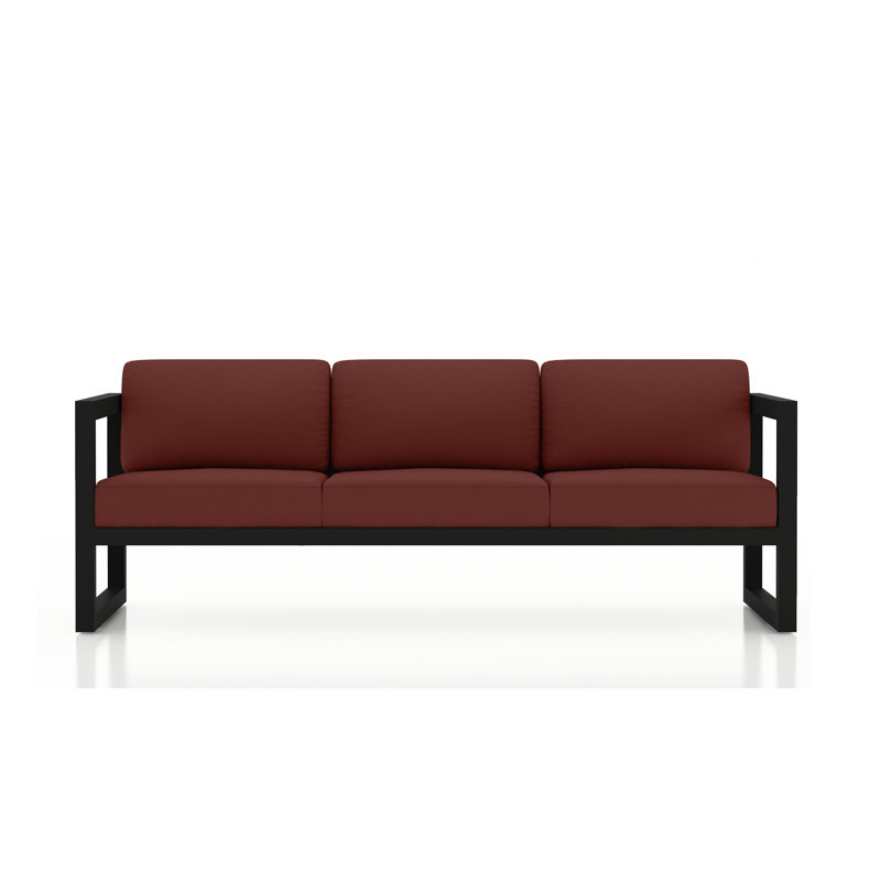Avion 2 Piece Sofa Set, Canvas Charcoal Sunbrella® Canvas, Black