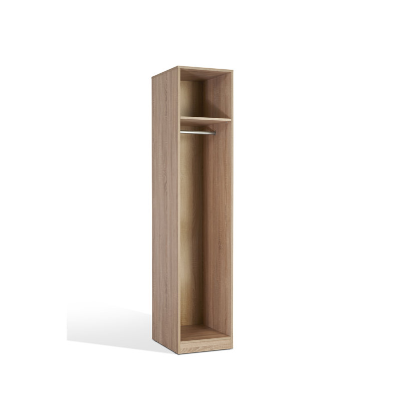 Cece 1 Door Manufactured Wood Wardrobe, Oak/White