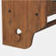 Armoire 24,8 po à double porte rétro avec porte vitrée, 3 tablettes et porte-serviettes, convient pour la salle de bain, la cuisine, la salle à manger, brun