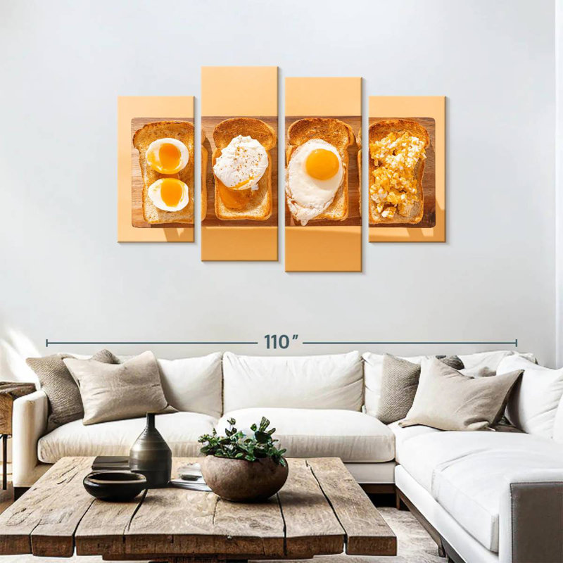 Variété d'œufs grillés Yarlin, H 48 po x l 75 po