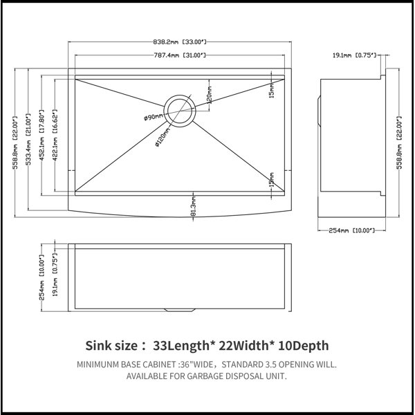 Dimensions du produit