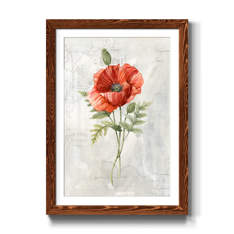 Lin coquelicot - Cadre photo, impression sur papier, Érable, H 44 po x l 31 po x P 1 po