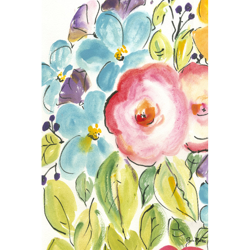 Flower Delight II by Julia Minasian - Wrapped Canvas Painting, 46cm H x 30cm W