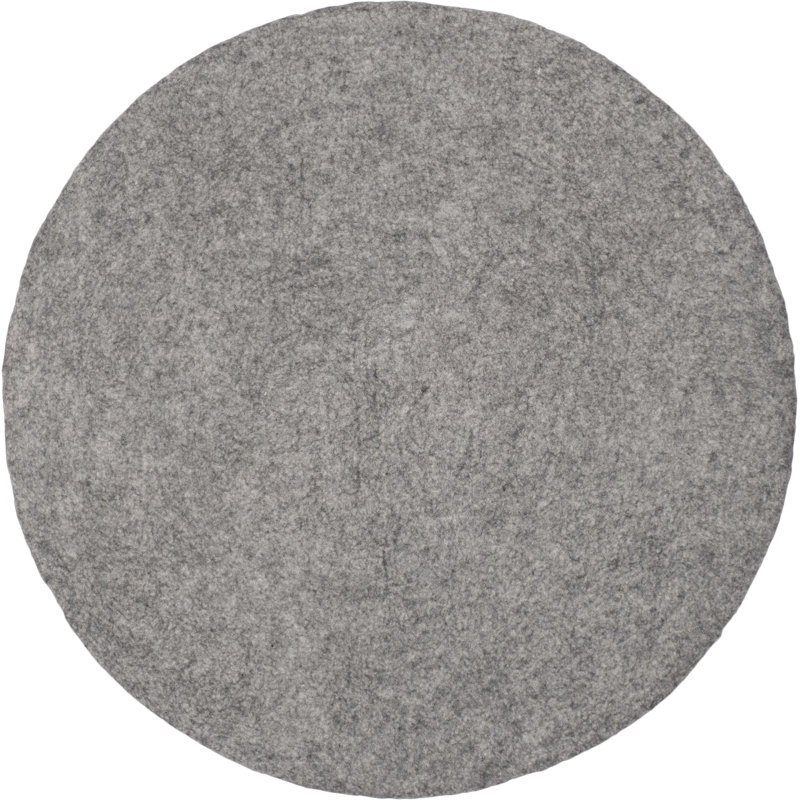 Round Solid Colour Wool Hand Woven Shag Area Rug, Round 200cm