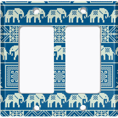 Patterned 2 - Gang Standard Wall Plate