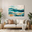 «Hawaiian Lagoon Waters», art mural en métal beige