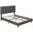 Size Modern Upholstered Bed Frame with Adjustable Square Tufted Headboard-93363909-99170190