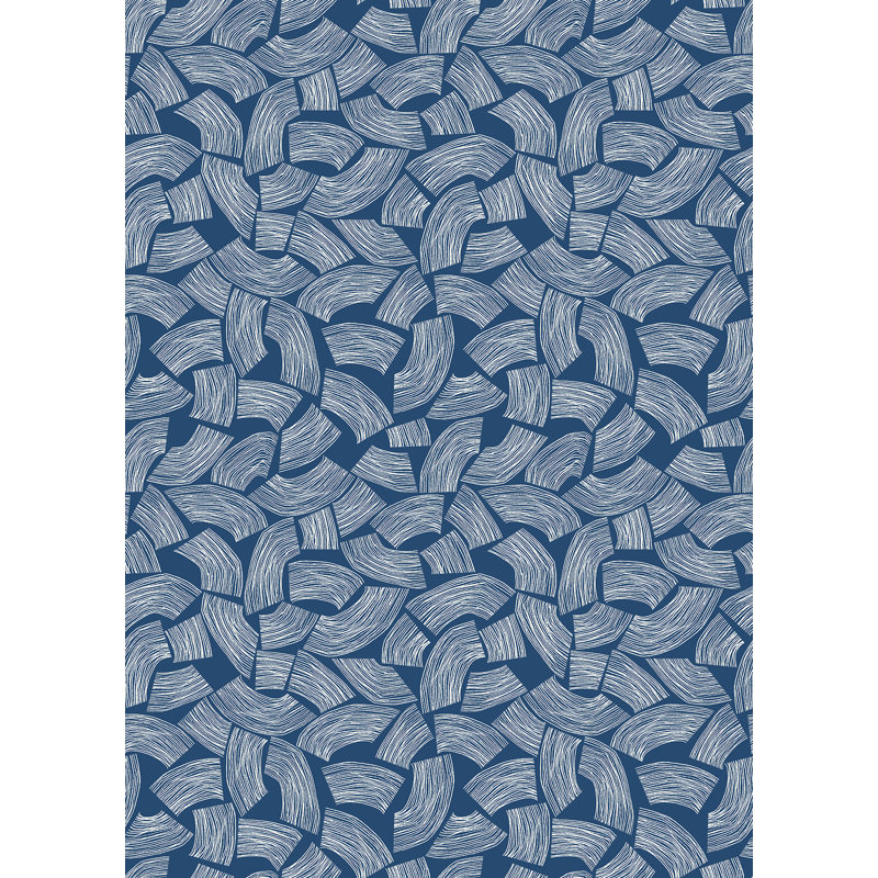 Rouleau géométrique Cadesha, Bleu