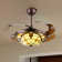 42 Inch Tri Colour Dimming Strip With Remote Control Adjustable Fan Pendant Light