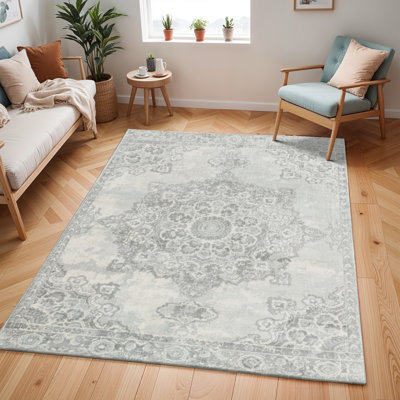 Maxence Power Loom Gray/Ivory Rug