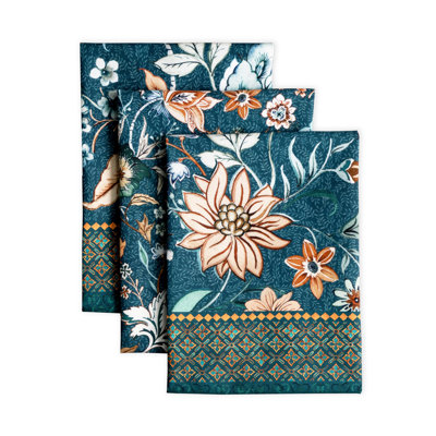 Ensemble de 3 serviettes de cuisine en draps 100% coton 20 "x 27,5" Maison d 'Hermine