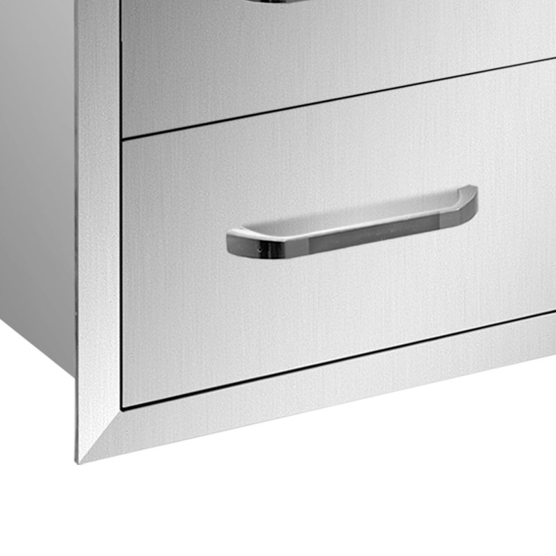 29.5 in. Stainless Steel Grade 304 Stainless Steel Drop-In and Mounting / Installation Required Door & Drawer Combo
