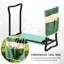 Banc de jardin pliable avec pochette à outils latérale pour le jardinage Siège pliant - confortable et inclus