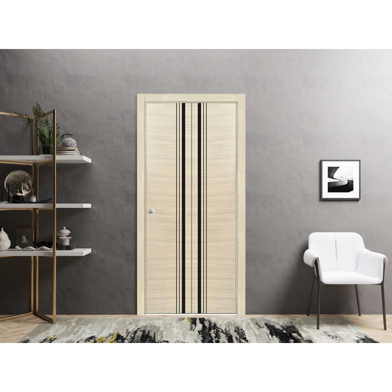 Porte pliante en bois massif massif, 84 po x 80 po
