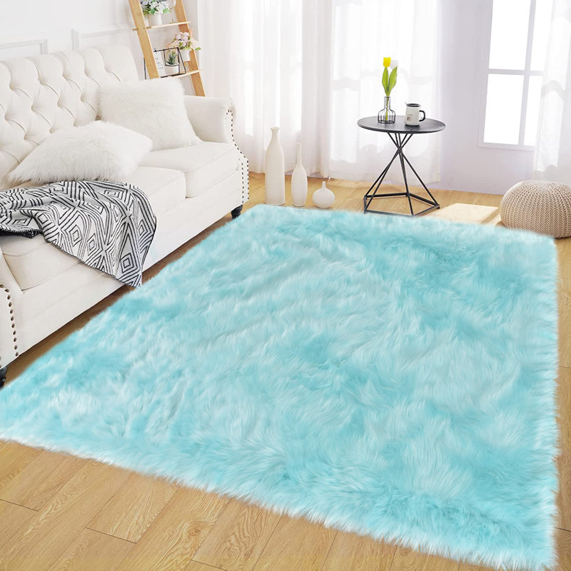Kovanic Faux Sheepskin Indoor Rug, Rectangle  2' x 3'