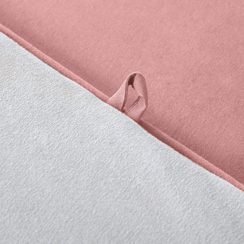 Box Stitch Comforter, Full/Queen Comforter, Pink/Gray