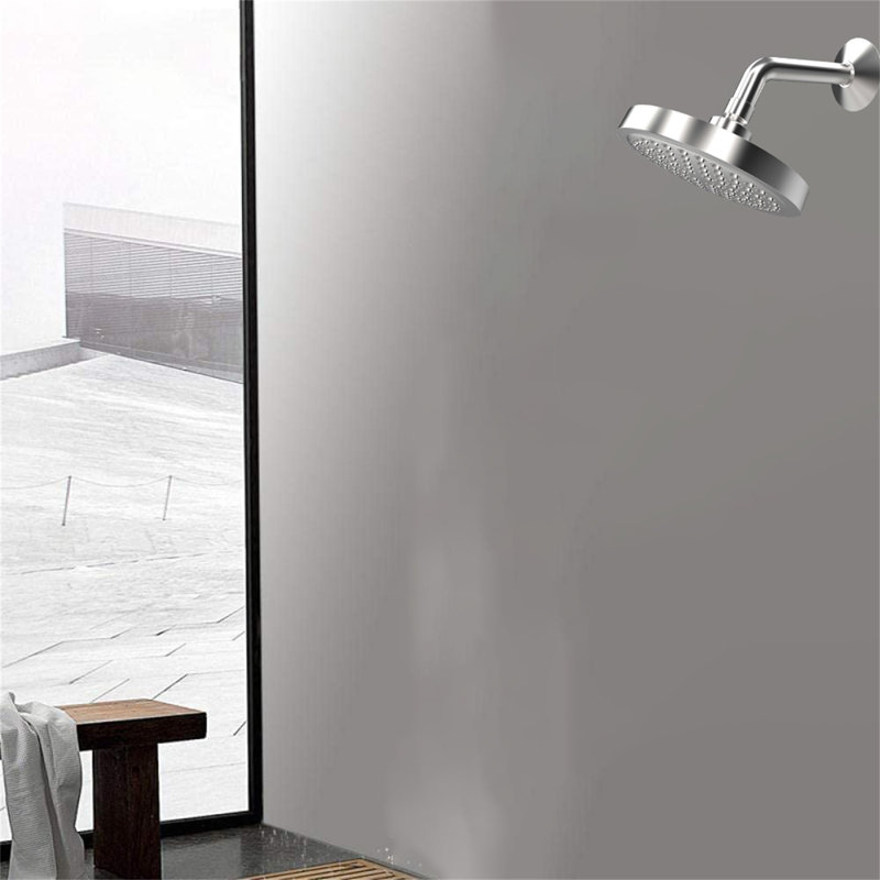 6-Inch High-Pressure Rainfall Shower Head - Anti-Clog Silicone Jets, 2.5 GPM Detachable Restrictor & Easy-Clean Design