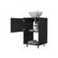 Malibu Single Bathroom Vanity, Single Door Cabinet, One Open Shelf