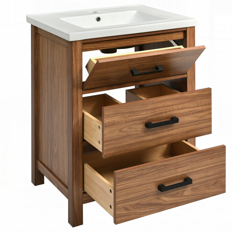 Meuble-lavabo 24 po avec lavabo en céramique