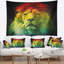 Tapisserie colorée de tête de lion Animal-28484113