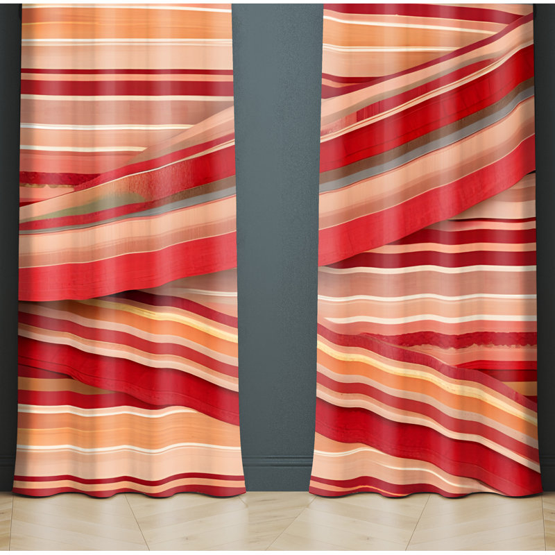 Paire de rideaux semi-transparents en polyester Ethem, L 20 po x L 61 po