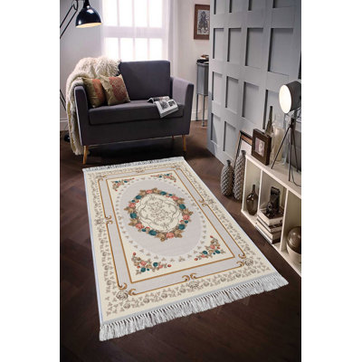Luxurious Velvet Area Rug (4.6 x 7.2 ft), 100% Antibacterial Fabric, Non-Slip Cotton Backing, Pile Height: 0.4 in | Machine Washable, 3D Digital Print Design | Perfect for Living Room & Bedroom Decor, Soft & Durable