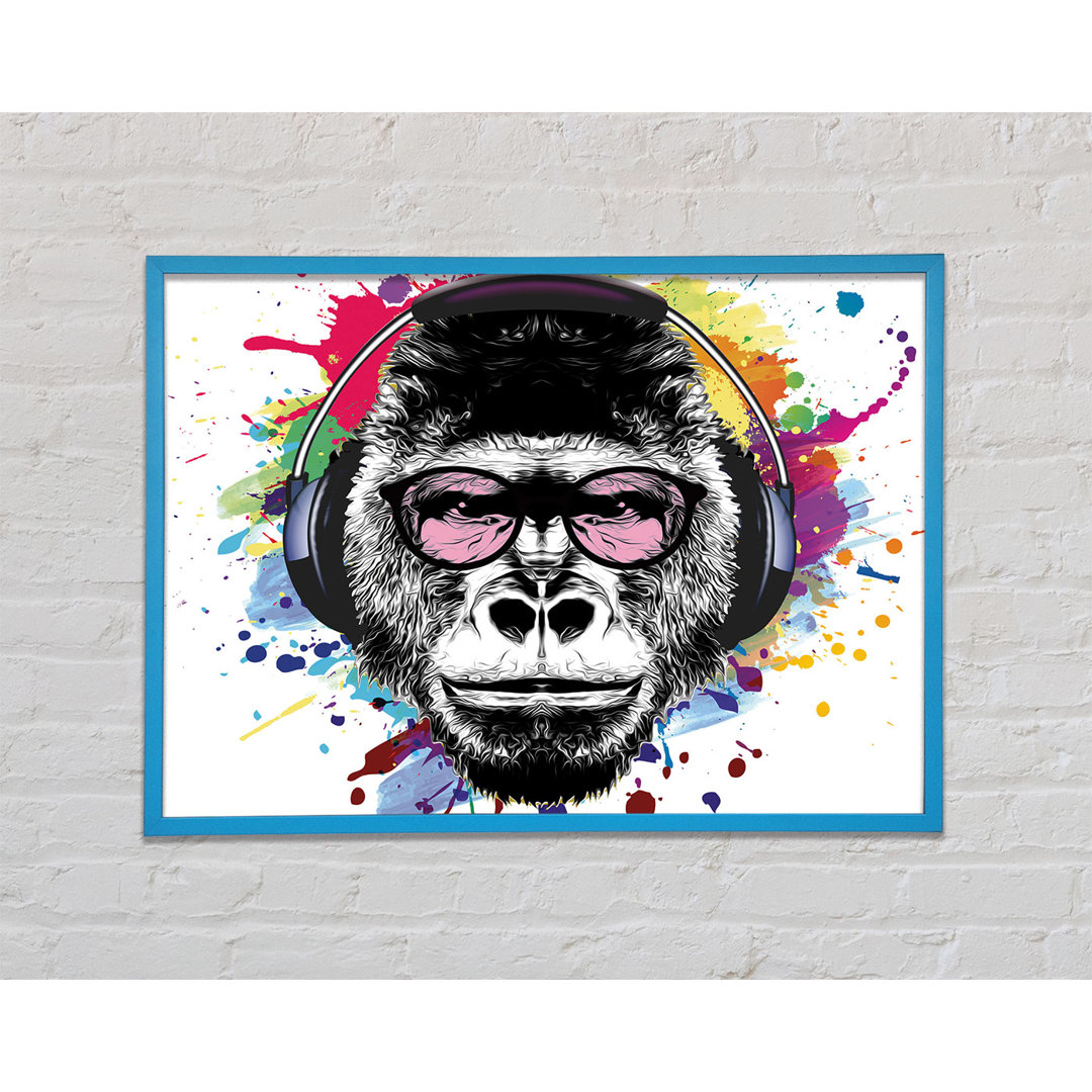 Gorilla Glasses Paint Splatter - Einzelner Bilderrahmen Kunstdrucke