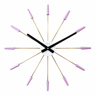Plug-Inn, 23-Inch, Metallic Spoke Wall Clock