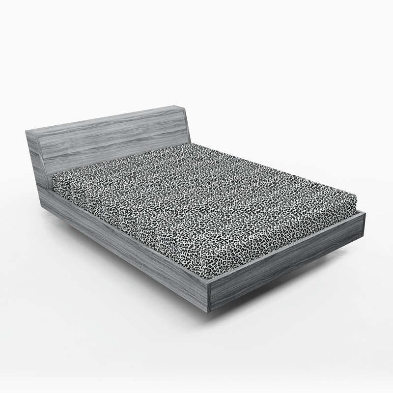 Drap-housse Ambesonne, paquet de 2, Drap-housse très grand californien, Noir / blanc avec imprimé animal