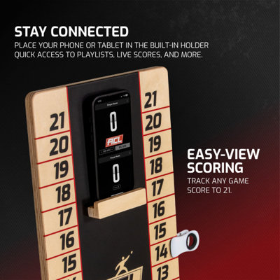 American Cornhole League Portable Score Station - Device Holder + Neoprene Cupholders