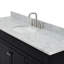 Meuble-lavabo sur pied simple 67 po avec plateau en marbre de Carrare Partham-93068106