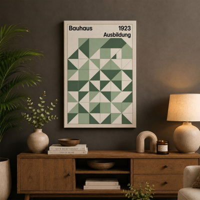 Bauhaus Geometry Geometric - Wrapped Canvas