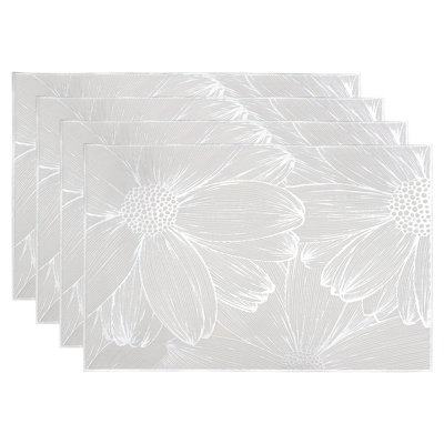 Vinyl Floral Rectangle Placemat