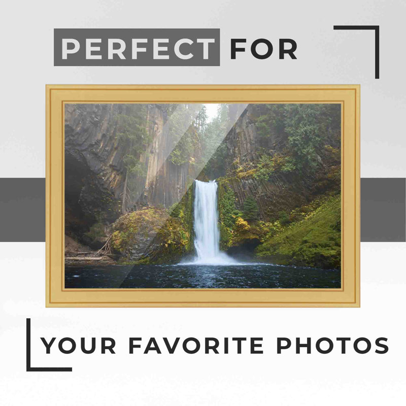 Solid Wood Picture Frame, Gold, 16" W x 40" H