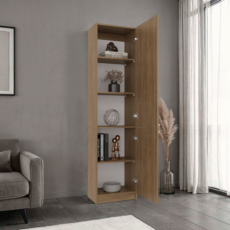 Double Door Bookcase Storage Cabinet