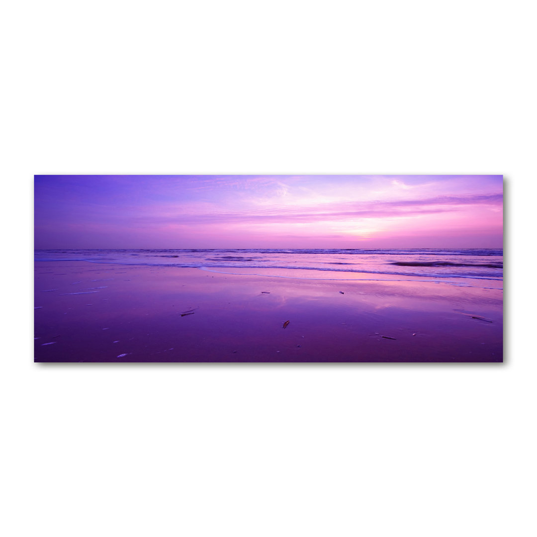 Leinwanddruck - Wandkunst - Drucke auf Leinwand - 125X50 Bild Bildthema: Sonnenuntergang Sonne Meer