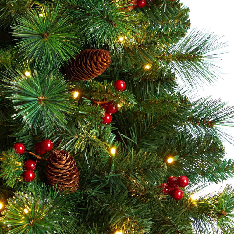 Flat Back Montreal Pine Artificial Christmas Tree