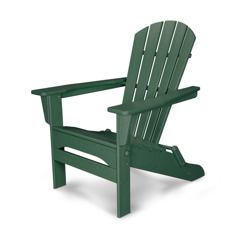 POLYWOOD Palm Coast Folding Adirondack, Green