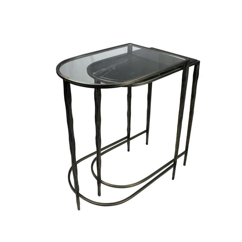 Zyron Glass Top Console Table