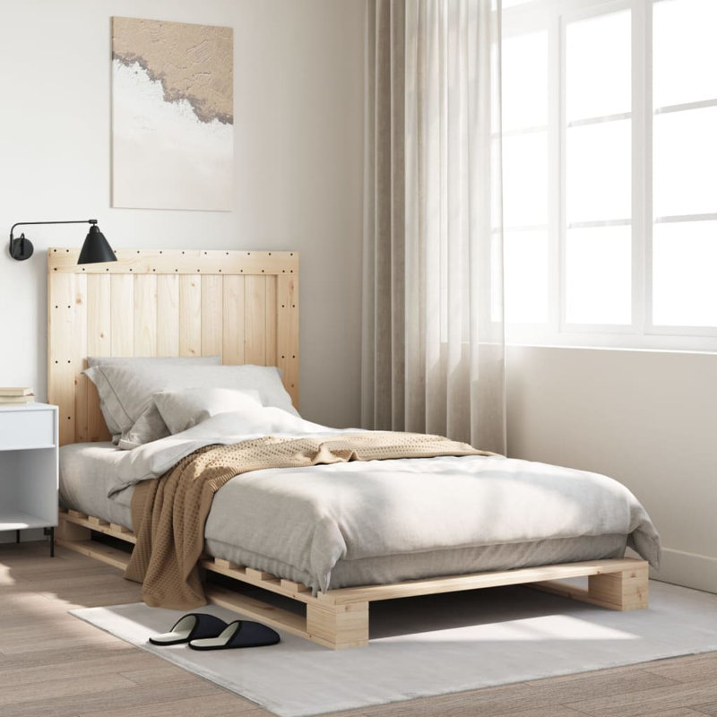 Oakfield Solid Wood Bed, Brown, DE Size - 100 x 200 cm