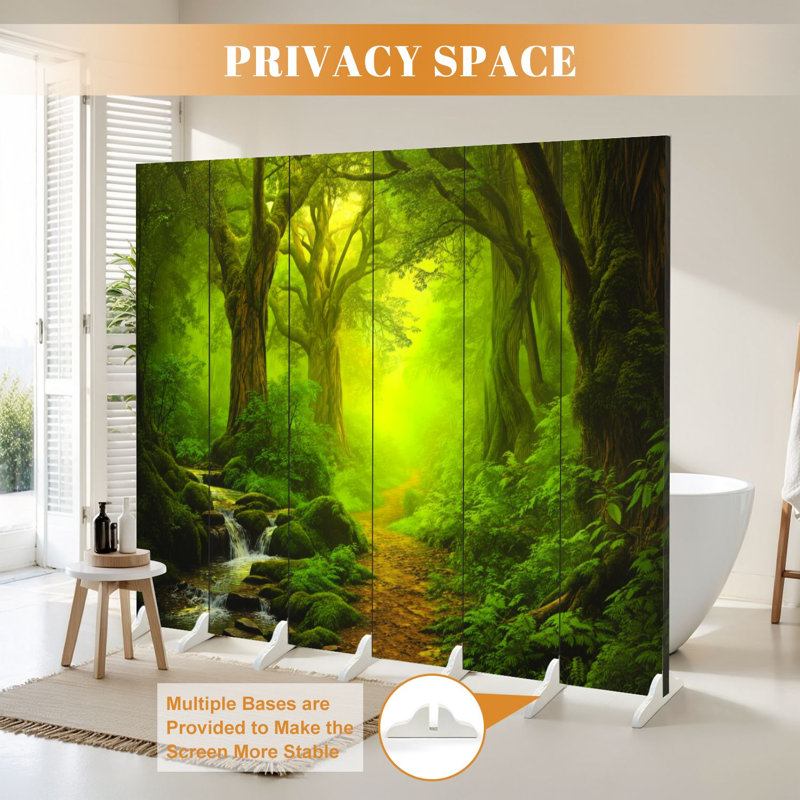 Cloison pliante 6 panneaux Royal Forest, 6, H 71 po x l 96 po x P 1 po