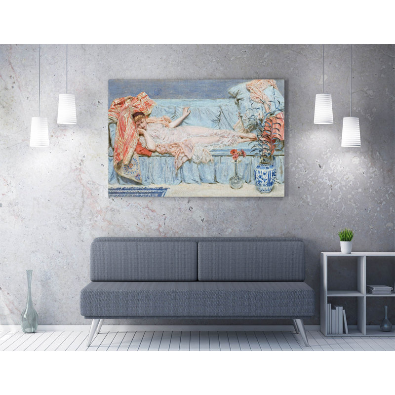 Lilies by Albert Joseph Moore Canvas Wall Art Picture Print, 81.28cm H x 119.38cm W
