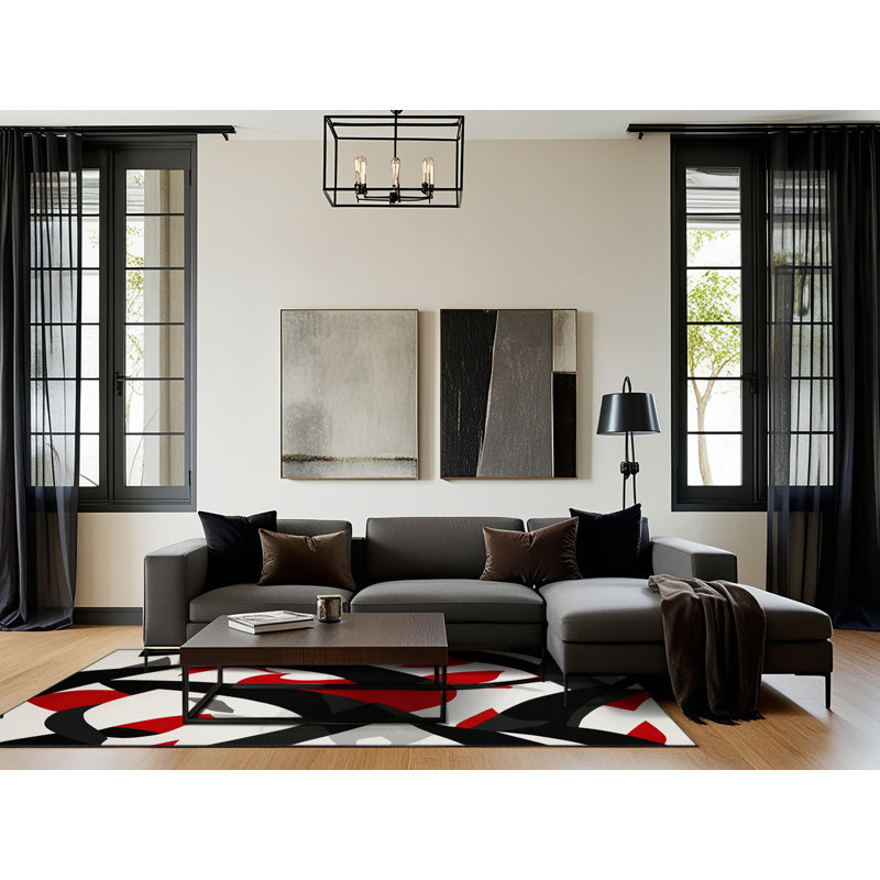 Sinister Pulse Rug, Rectangle 3' x 5'
