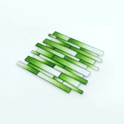 Foil Random Sized Interlocking Glass Mosaic Tile