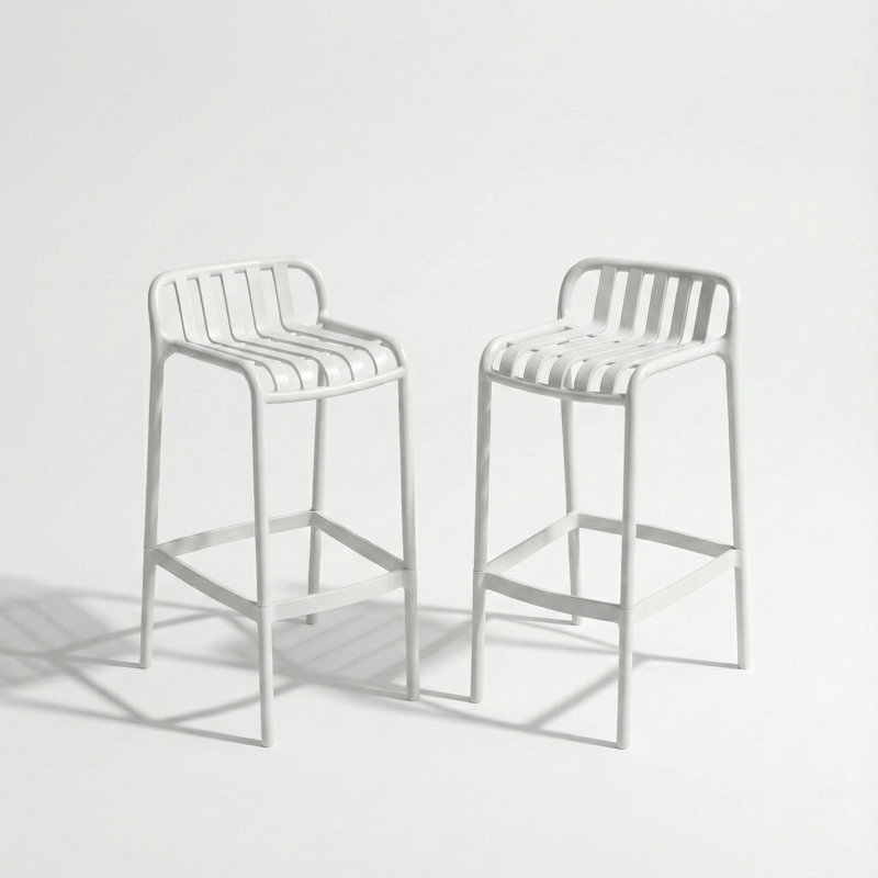 Outdoor 77cm Bar Stool, White