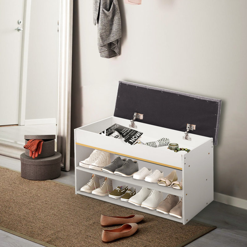 Linen Storage Bench, White